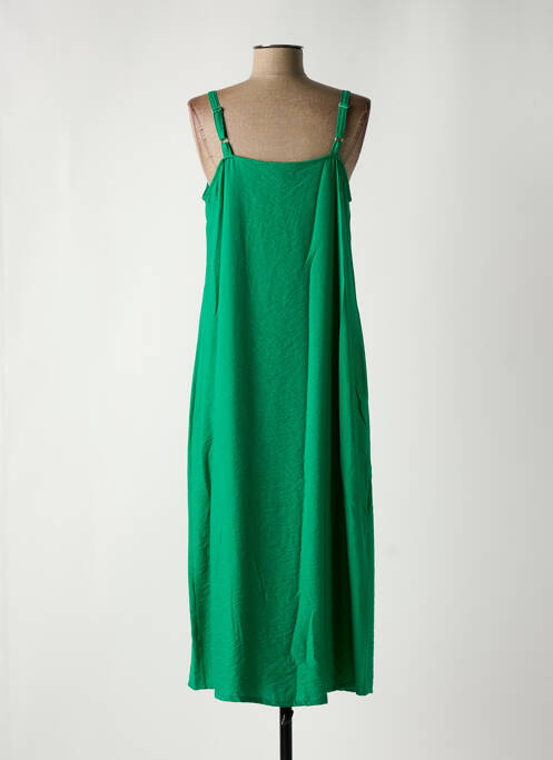 Robe mi-longue vert SIGNE NATURE pour femme