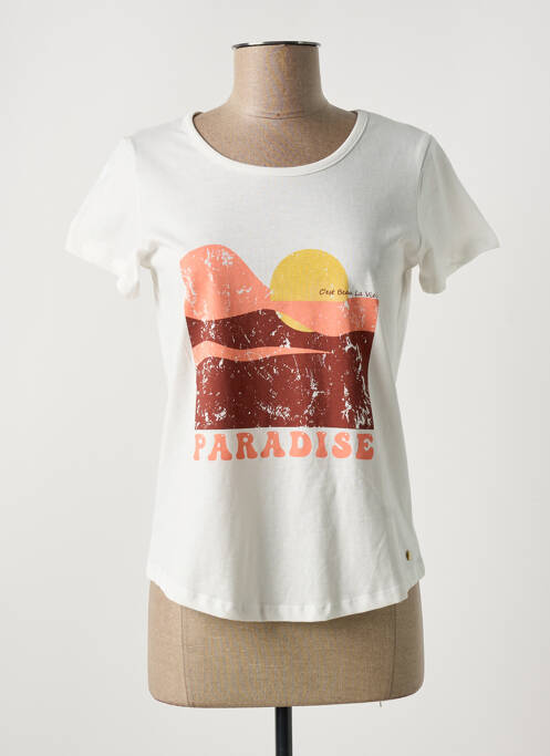 T-shirt blanc C'EST BEAU LA VIE femme