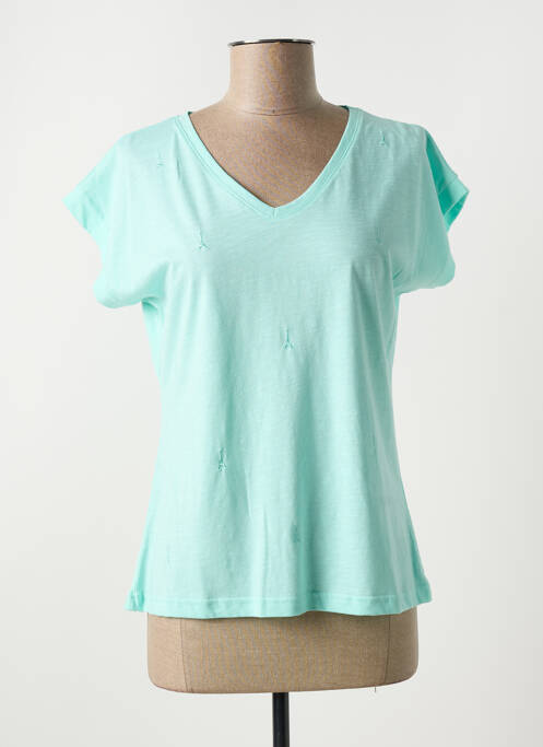 T-shirt bleu I.ODENA pour femme
