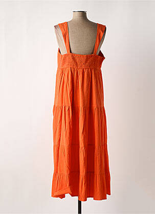 Robe longue coupe évasée fines bretelles orange C'EST BEAU LA VIE femme