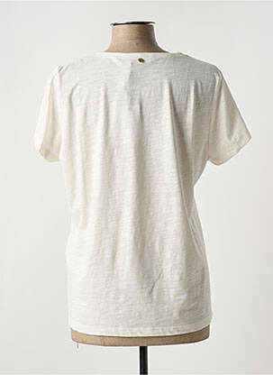 T-shirt col v manches courtes beige ÉTYMOLOGIE femme