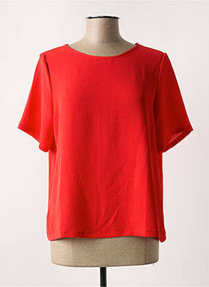 Blouse manches courtes manches courtes rouge AZAY femme