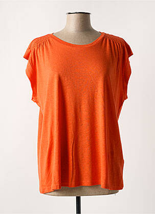 T-shirt stretch manches courtes orange MD'M femme