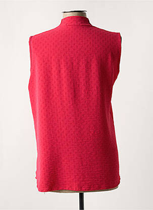 Top coupe fluide sans manche rouge AZAY femme