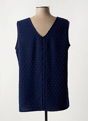 Top stretch sans manche bleu AZAY femme
