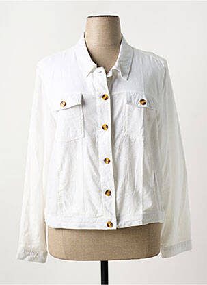 Veste casual poches blanc ÉTYMOLOGIE femme
