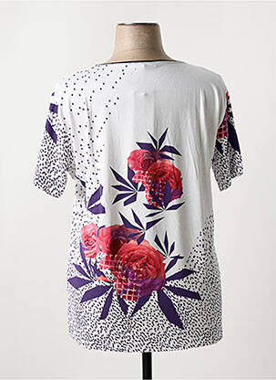 T-shirt sérigraphie avec strass manches courtes violet HC MHC femme