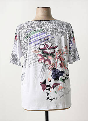 T-shirt sérigraphie avec strass manches courtes blanc HC MHC femme