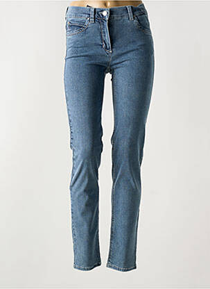 Jeans coupe slim stretch taille normale bleu ANNA MONTANA femme