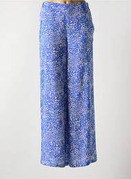 Pantalon large tissage crêpe taille normale bleu ÉTYMOLOGIE femme