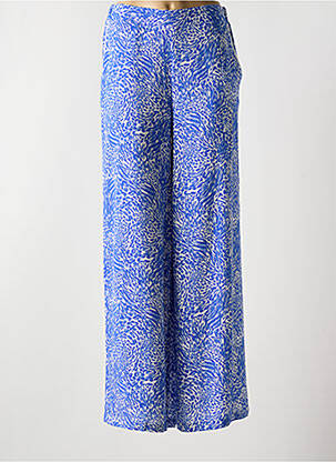 Pantalon large tissage crêpe taille normale bleu ÉTYMOLOGIE femme