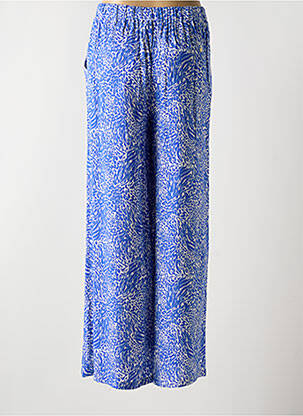 Pantalon large tissage crêpe taille normale bleu ÉTYMOLOGIE femme