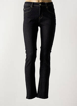 Jeans coupe slim tissage brut taille normale noir GEVANA femme