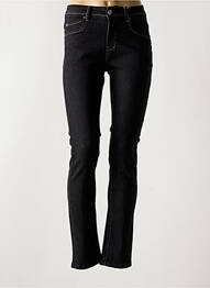 Jeans coupe slim tissage brut taille normale noir GEVANA femme