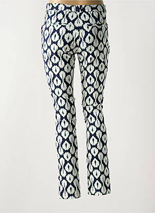 Pantalon chino tissage popeline taille normale bleu ÉTYMOLOGIE femme