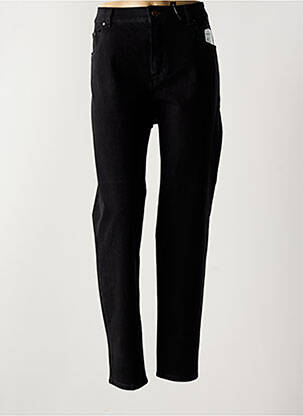 Jeans coupe slim stretch taille normale noir ANNA MONTANA femme