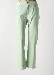 Jeans coupe slim stretch taille normale vert ANNA MONTANA femme