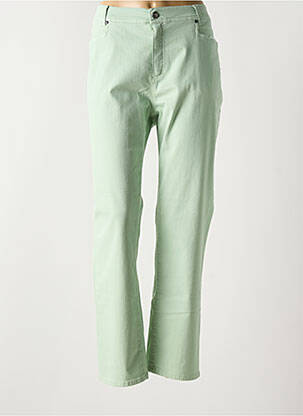 Jeans coupe slim stretch taille normale vert ANNA MONTANA femme