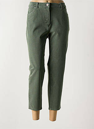 Jeans coupe slim stretch taille normale vert ANNA MONTANA femme