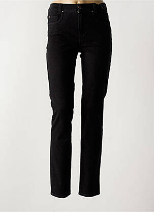 Jeans coupe slim stretch taille normale noir ANNA MONTANA femme