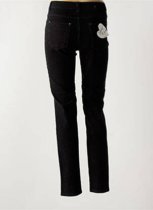 Jeans coupe slim stretch taille normale noir ANNA MONTANA femme