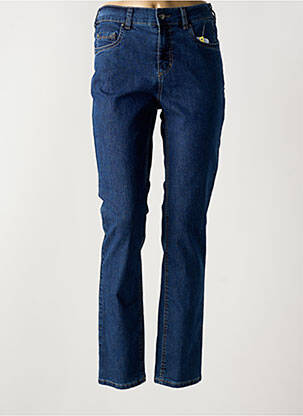 Jeans coupe slim stretch taille normale bleu ANNA MONTANA femme