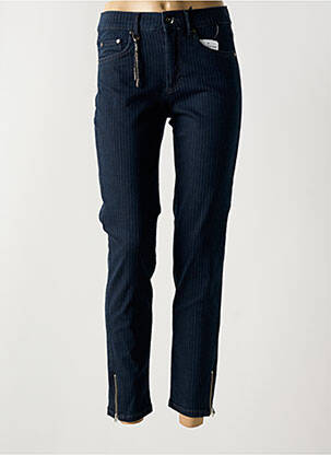 Jeans coupe slim tissage brut taille normale bleu ANNA MONTANA femme