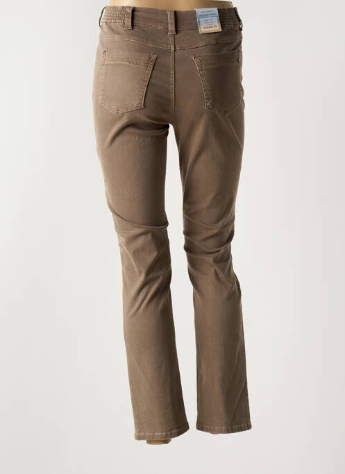 Jeans coupe slim marron ANNA MONTANA pour femme