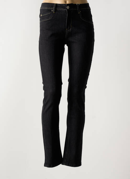Jeans coupe slim noir GEVANA pour femme