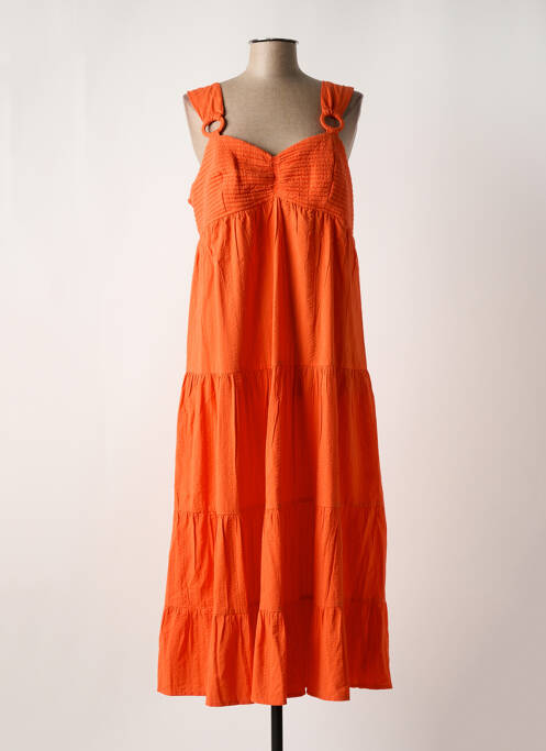 Robe longue orange C'EST BEAU LA VIE pour femme