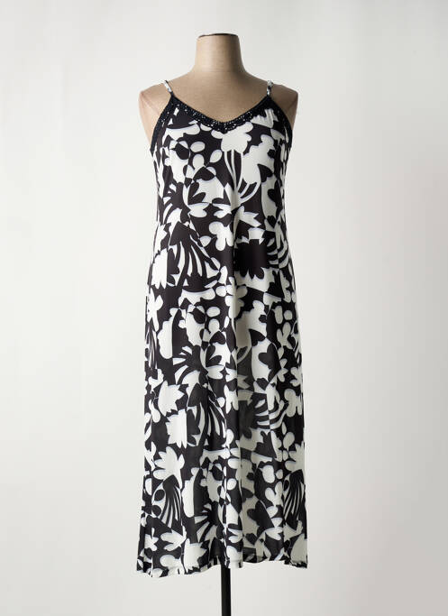 Robe mi-longue noir MALOKA pour femme