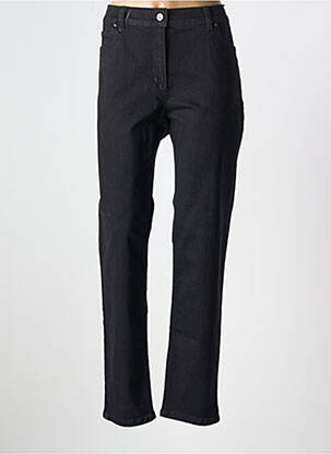 Jeans coupe slim stretch taille normale noir ANNA MONTANA femme