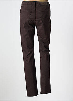Pantalon slim tissage popeline taille normale marron LCDN femme