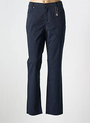 Pantalon droit stretch taille normale bleu ANNA MONTANA femme