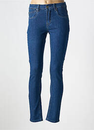 Jeans coupe slim stretch taille normale bleu GEVANA femme