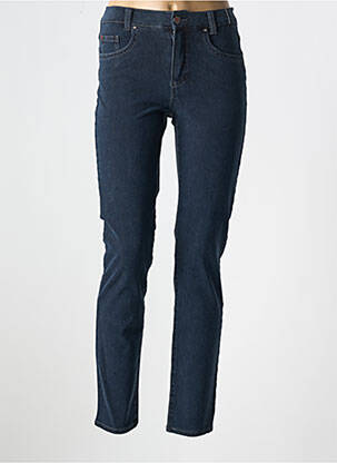 Jeans coupe slim stretch taille normale bleu ANNA MONTANA femme