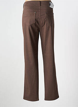 Pantalon droit stretch taille normale marron ANNA MONTANA femme