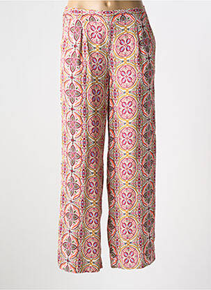 Pantalon large tissage popeline taille normale rose C'EST BEAU LA VIE femme