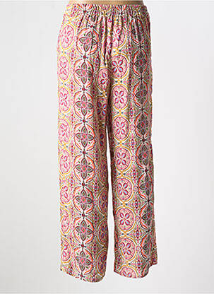Pantalon large tissage popeline taille normale rose C'EST BEAU LA VIE femme