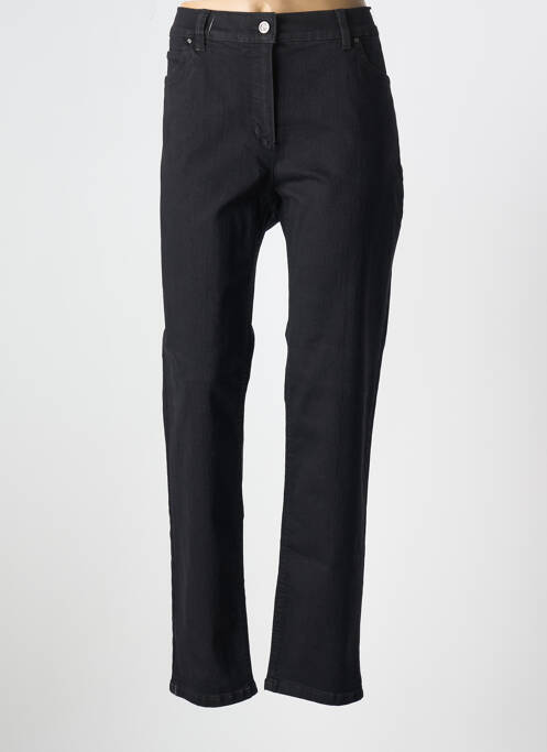 Jeans coupe slim stretch taille normale noir ANNA MONTANA femme