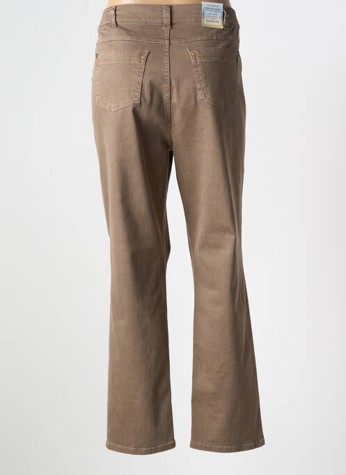 Jeans coupe droite marron ANNA MONTANA pour femme