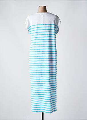Robe longue manches courtes manches courtes bleu FIVE femme