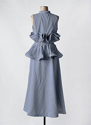 Robe longue imprimé fantaisie sans manche bleu SENES femme