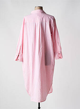 Robe longue imprimé fantaisie manches longues rose HOD femme