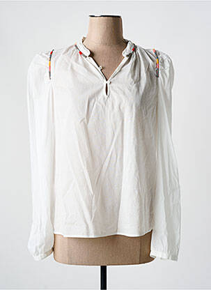 Blouse manches longues manches longues blanc IKKS femme