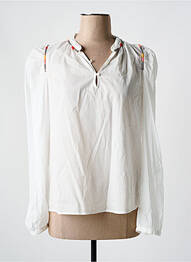 Blouse manches longues manches longues blanc IKKS femme