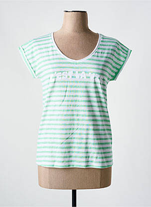 T-shirt imprimé fantaisie manches courtes vert ANOUK ET NINON femme