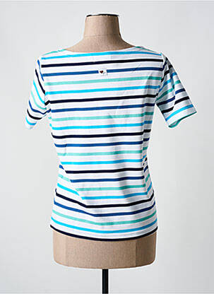 T-shirt imprimé fantaisie manches courtes bleu LOVE BY MD femme