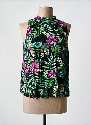 Top coupe fluide sans manche noir IKKS femme