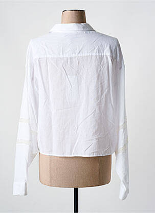 Chemisier coupe droite manches longues blanc EVA KAYAN femme